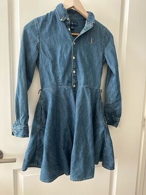 POLO RALPH LAUREN DEMIN DRESS GIRLS US SIZE 12